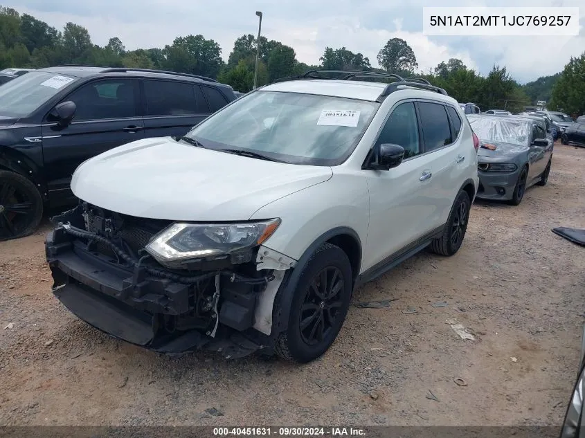 2018 Nissan Rogue Sv VIN: 5N1AT2MT1JC769257 Lot: 40451631