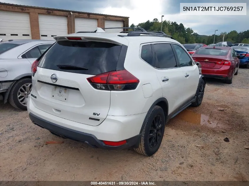 5N1AT2MT1JC769257 2018 Nissan Rogue Sv