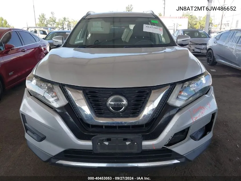 2018 Nissan Rogue Sv VIN: JN8AT2MT6JW486652 Lot: 40453053