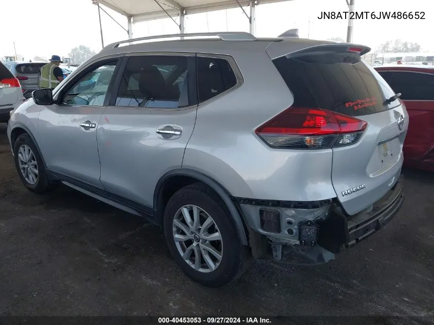 2018 Nissan Rogue Sv VIN: JN8AT2MT6JW486652 Lot: 40453053