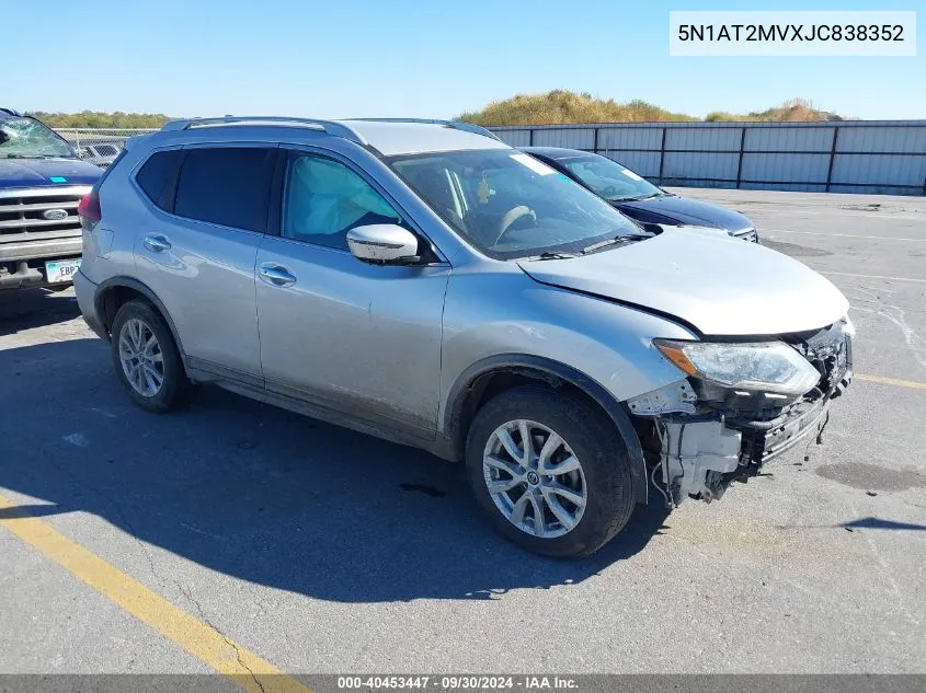 2018 Nissan Rogue Sv/Sl VIN: 5N1AT2MVXJC838352 Lot: 40453447