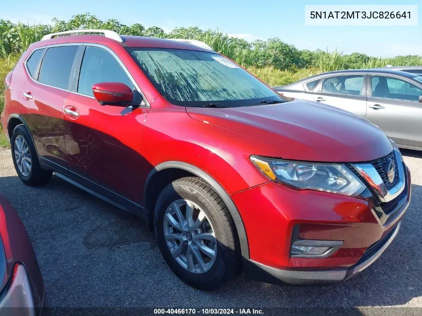 2018 Nissan Rogue Sv VIN: 5N1AT2MT3JC826641 Lot: 40466170