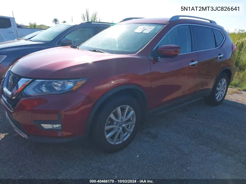 2018 Nissan Rogue Sv VIN: 5N1AT2MT3JC826641 Lot: 40466170