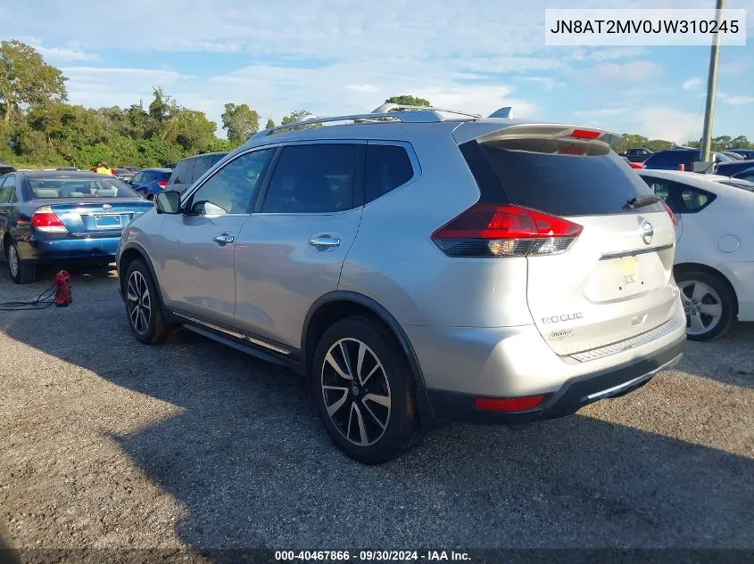 2018 Nissan Rogue Sl VIN: JN8AT2MV0JW310245 Lot: 40467866