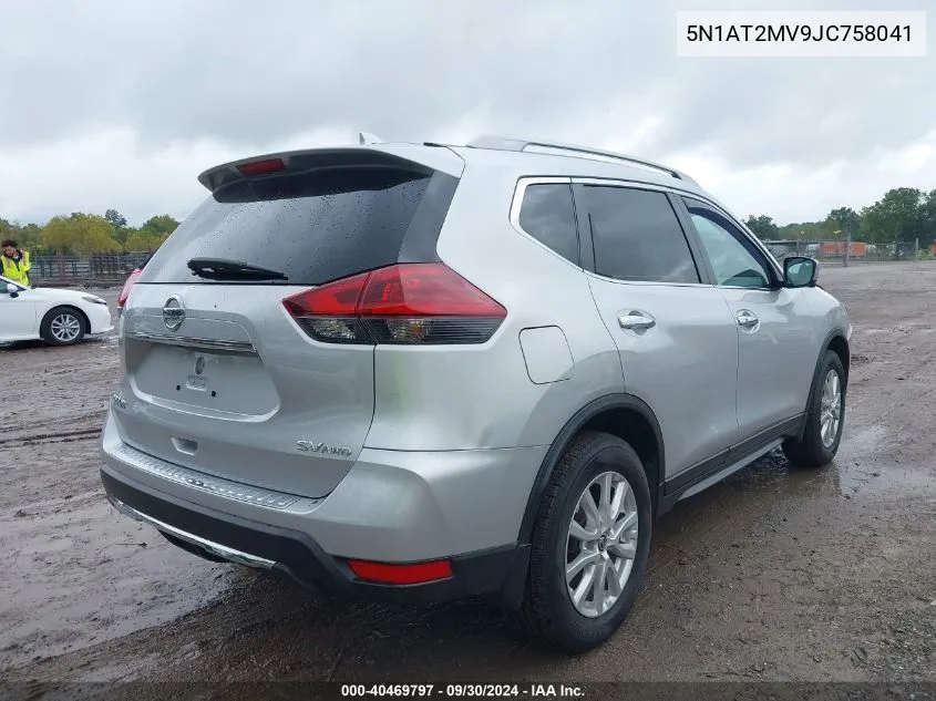 2018 Nissan Rogue Sv VIN: 5N1AT2MV9JC758041 Lot: 40469797