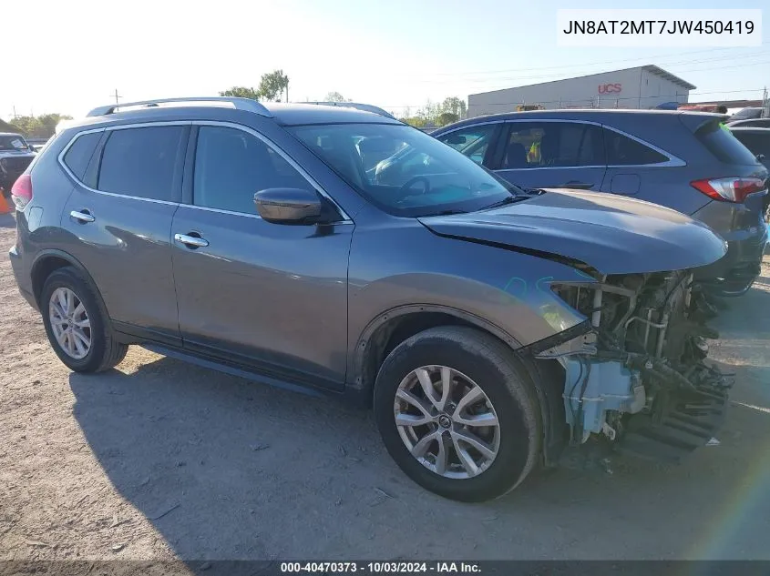 2018 Nissan Rogue Sv VIN: JN8AT2MT7JW450419 Lot: 40470373