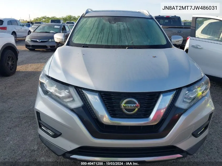 2018 Nissan Rogue Sl VIN: JN8AT2MT7JW486031 Lot: 40471255