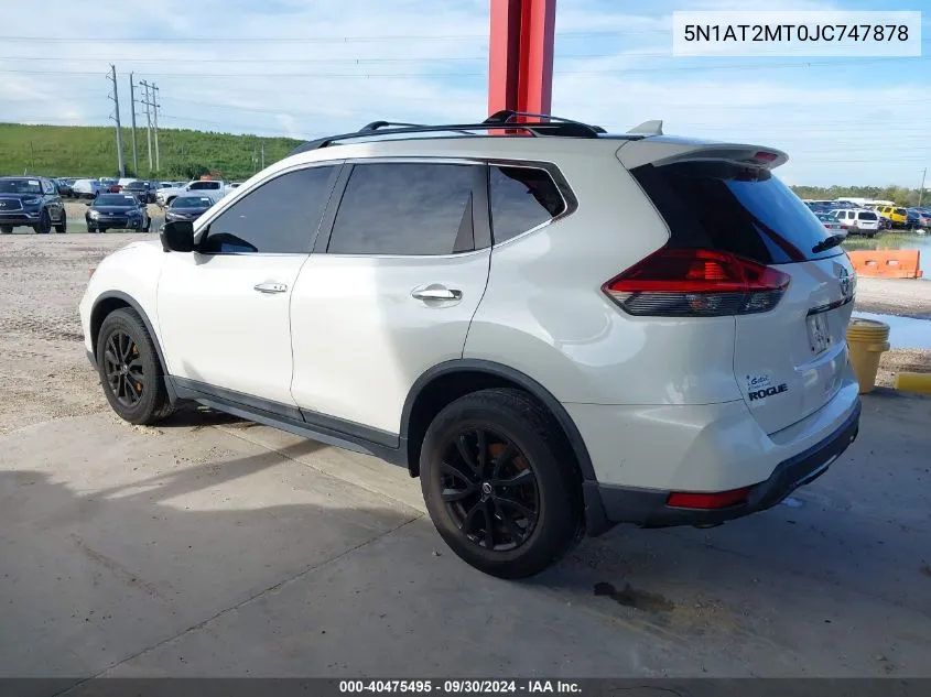 2018 Nissan Rogue S/Sl VIN: 5N1AT2MT0JC747878 Lot: 40475495