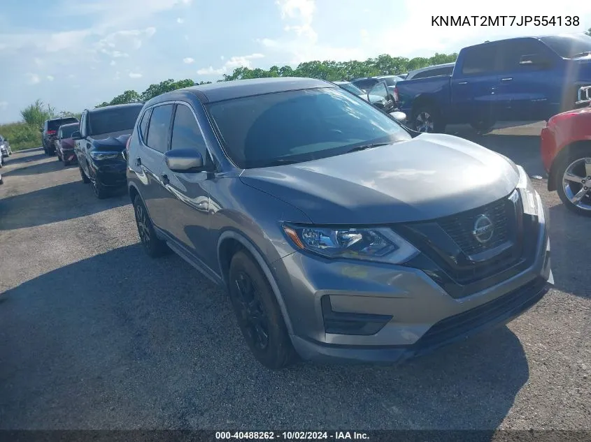 2018 Nissan Rogue S VIN: KNMAT2MT7JP554138 Lot: 40488262