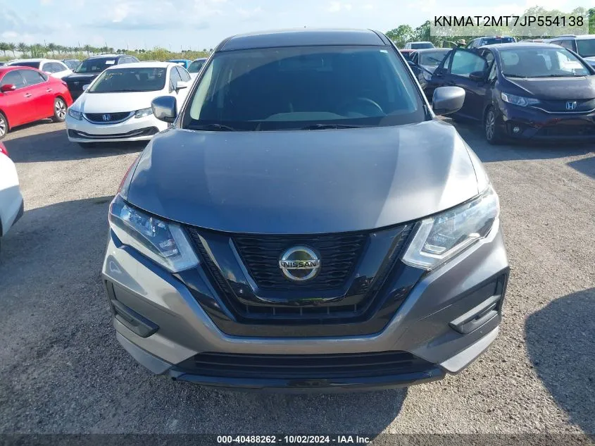 2018 Nissan Rogue S VIN: KNMAT2MT7JP554138 Lot: 40488262