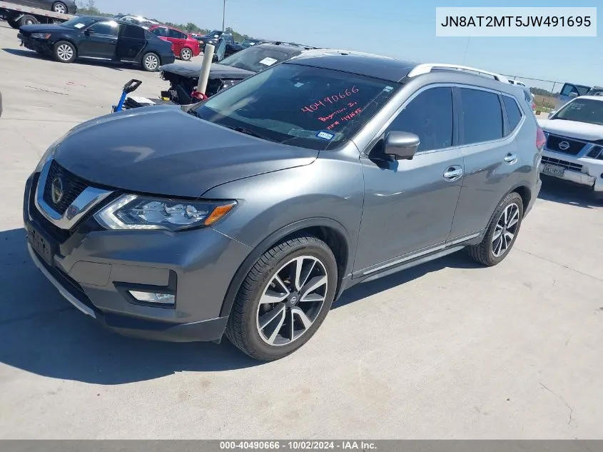 2018 Nissan Rogue S/Sl/Sv VIN: JN8AT2MT5JW491695 Lot: 40490666