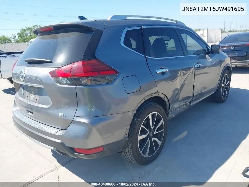 2018 Nissan Rogue S/Sl/Sv VIN: JN8AT2MT5JW491695 Lot: 40490666