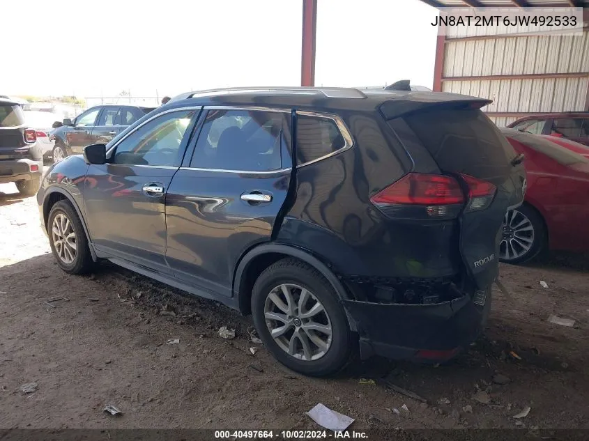 2018 Nissan Rogue Sv VIN: JN8AT2MT6JW492533 Lot: 40497664