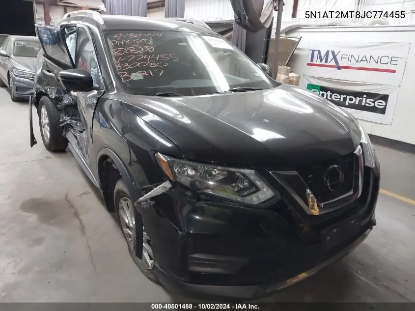 2018 Nissan Rogue Sv VIN: 5N1AT2MT8JC774455 Lot: 40501488