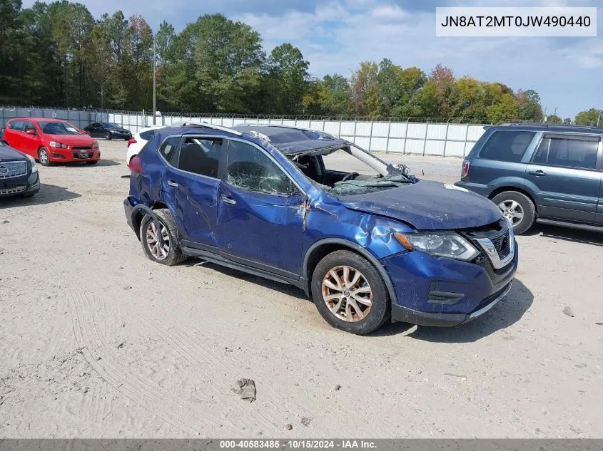 2018 Nissan Rogue Sv VIN: JN8AT2MT0JW490440 Lot: 40583485