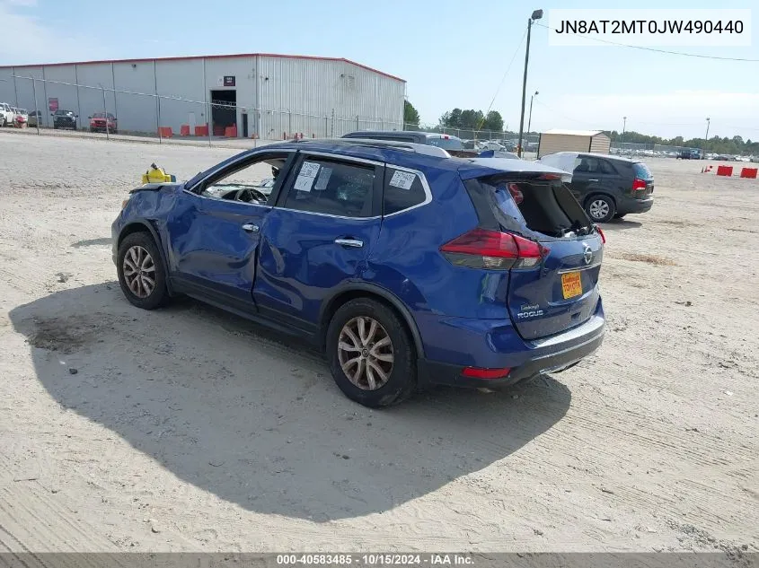 2018 Nissan Rogue Sv VIN: JN8AT2MT0JW490440 Lot: 40583485