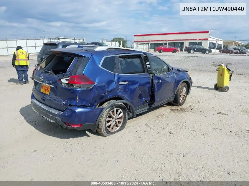 2018 Nissan Rogue Sv VIN: JN8AT2MT0JW490440 Lot: 40583485