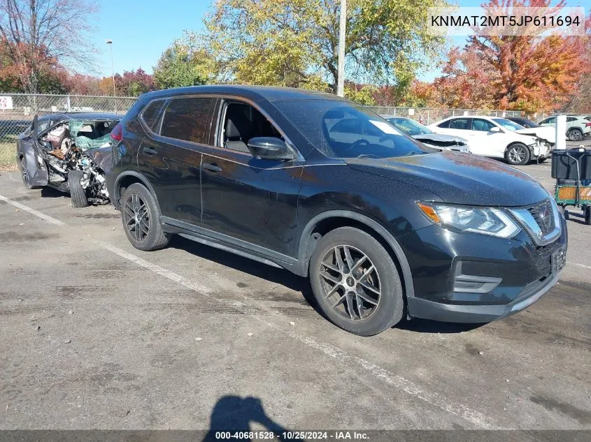 2018 Nissan Rogue S VIN: KNMAT2MT5JP611694 Lot: 40681528