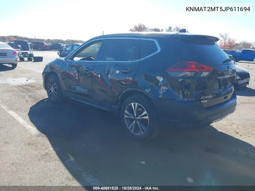 KNMAT2MT5JP611694 2018 Nissan Rogue S