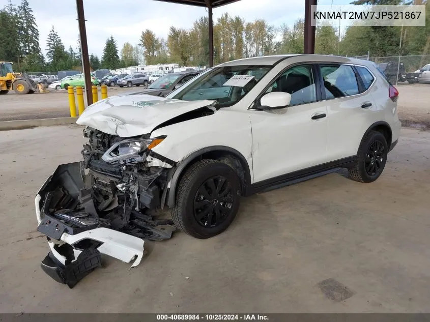 2018 Nissan Rogue S VIN: KNMAT2MV7JP521867 Lot: 40689984