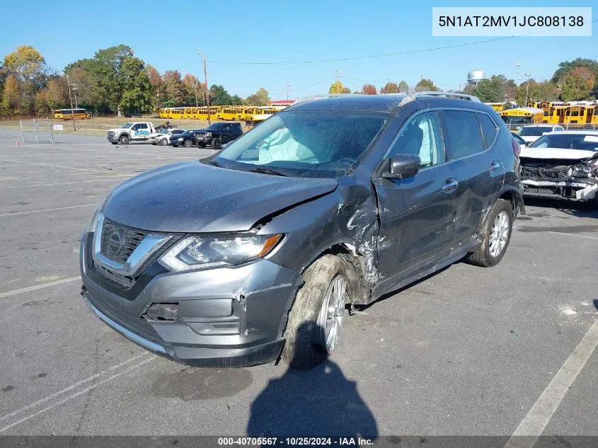 2018 Nissan Rogue Sv VIN: 5N1AT2MV1JC808138 Lot: 40705567