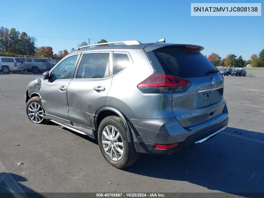 2018 Nissan Rogue Sv VIN: 5N1AT2MV1JC808138 Lot: 40705567