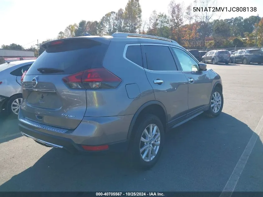 5N1AT2MV1JC808138 2018 Nissan Rogue Sv