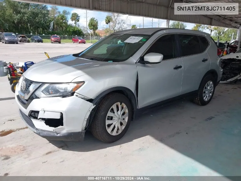 2018 Nissan Rogue S VIN: 5N1AT2MT8JC711405 Lot: 40716711