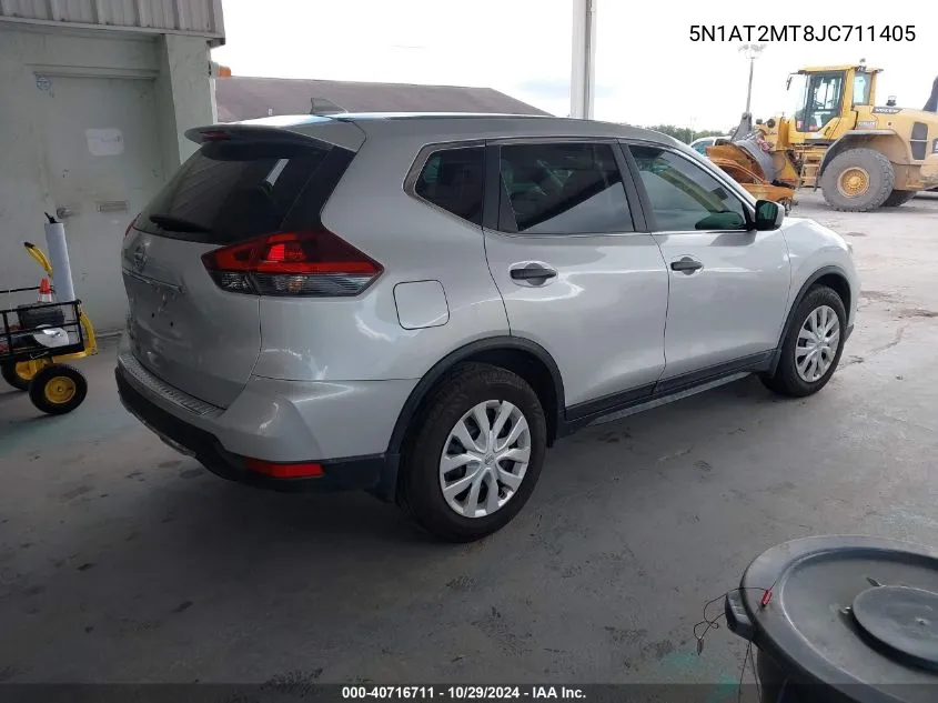 2018 Nissan Rogue S VIN: 5N1AT2MT8JC711405 Lot: 40716711