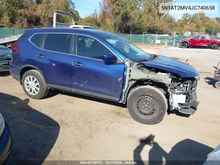 2018 Nissan Rogue S VIN: 5N1AT2MV4JC740658 Lot: 40735575