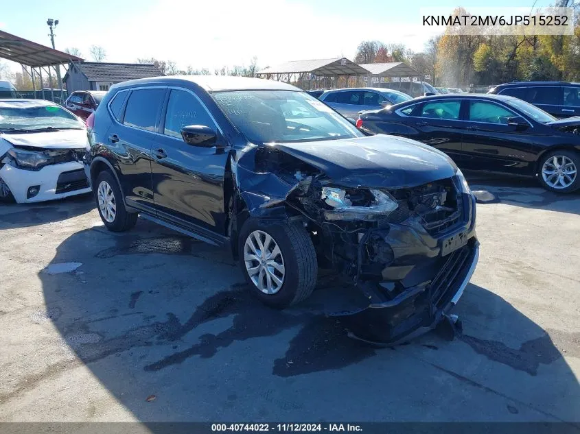 2018 Nissan Rogue S VIN: KNMAT2MV6JP515252 Lot: 40744022