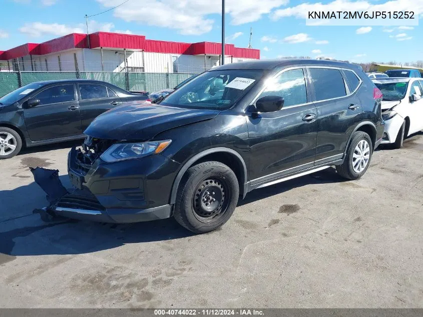 2018 Nissan Rogue S VIN: KNMAT2MV6JP515252 Lot: 40744022