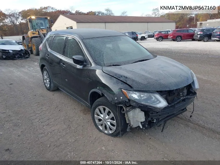 2018 Nissan Rogue S VIN: KNMAT2MV8JP567160 Lot: 40747264