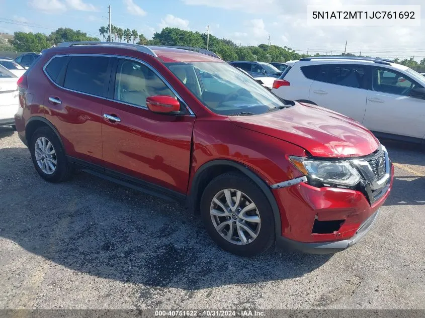 2018 Nissan Rogue Sv VIN: 5N1AT2MT1JC761692 Lot: 40751622