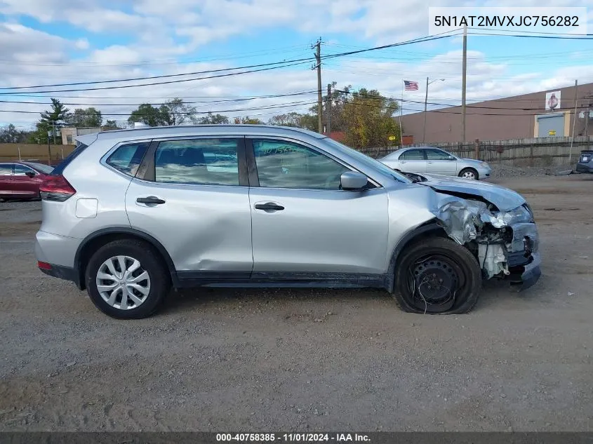 2018 Nissan Rogue S VIN: 5N1AT2MVXJC756282 Lot: 40758385