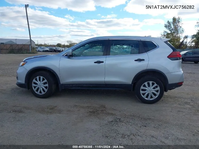 2018 Nissan Rogue S VIN: 5N1AT2MVXJC756282 Lot: 40758385