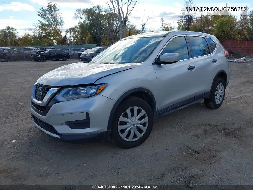 2018 Nissan Rogue S VIN: 5N1AT2MVXJC756282 Lot: 40758385