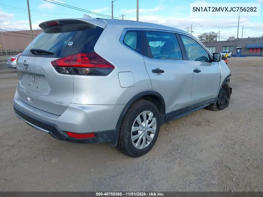 2018 Nissan Rogue S VIN: 5N1AT2MVXJC756282 Lot: 40758385