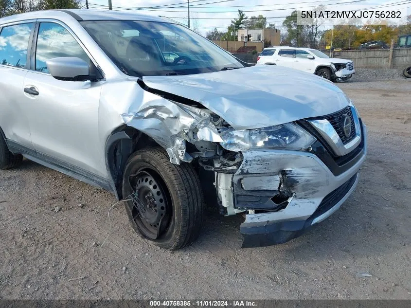 2018 Nissan Rogue S VIN: 5N1AT2MVXJC756282 Lot: 40758385