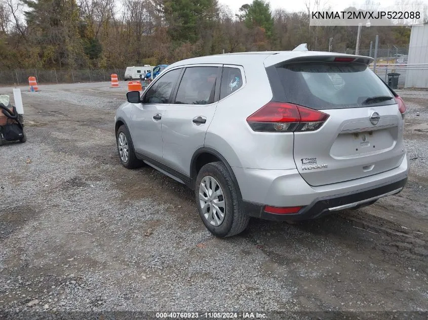 2018 Nissan Rogue S VIN: KNMAT2MVXJP522088 Lot: 40760923