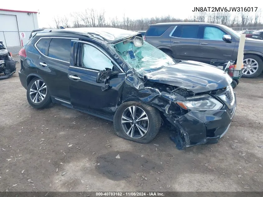 2018 Nissan Rogue Sl VIN: JN8AT2MV6JW316017 Lot: 40783162