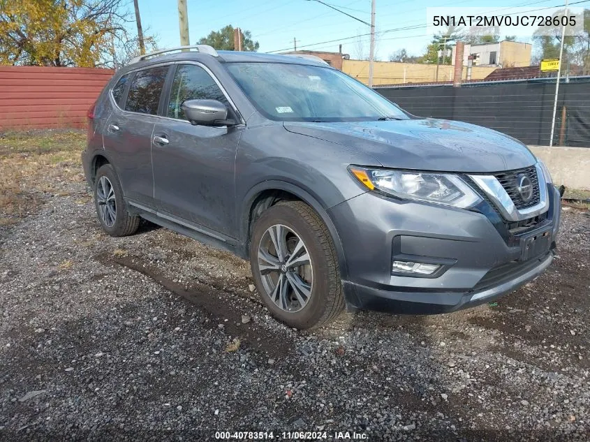 2018 Nissan Rogue Sl VIN: 5N1AT2MV0JC728605 Lot: 40783514