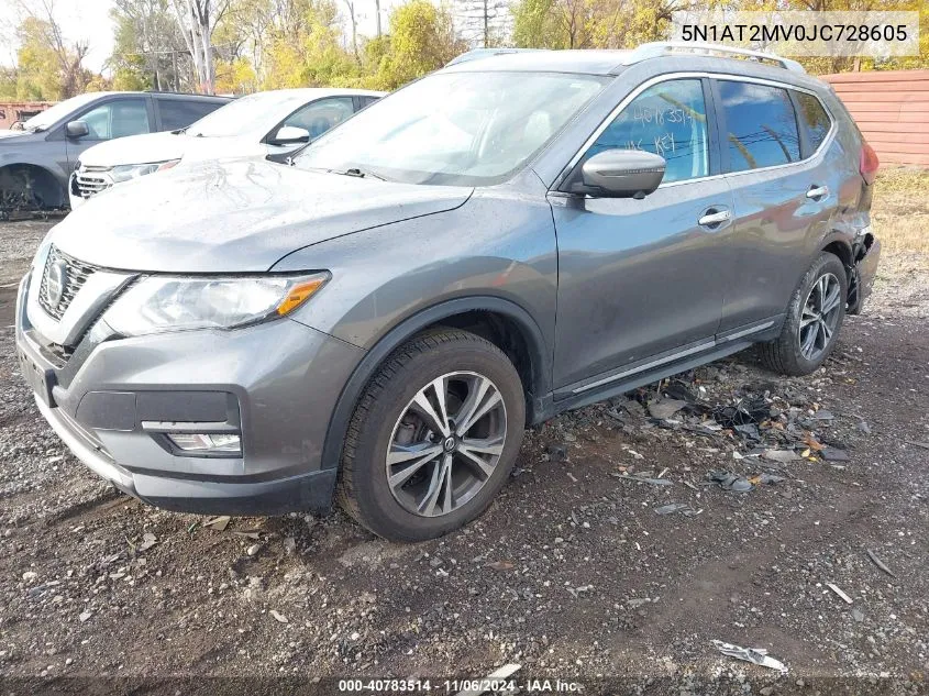 2018 Nissan Rogue Sl VIN: 5N1AT2MV0JC728605 Lot: 40783514