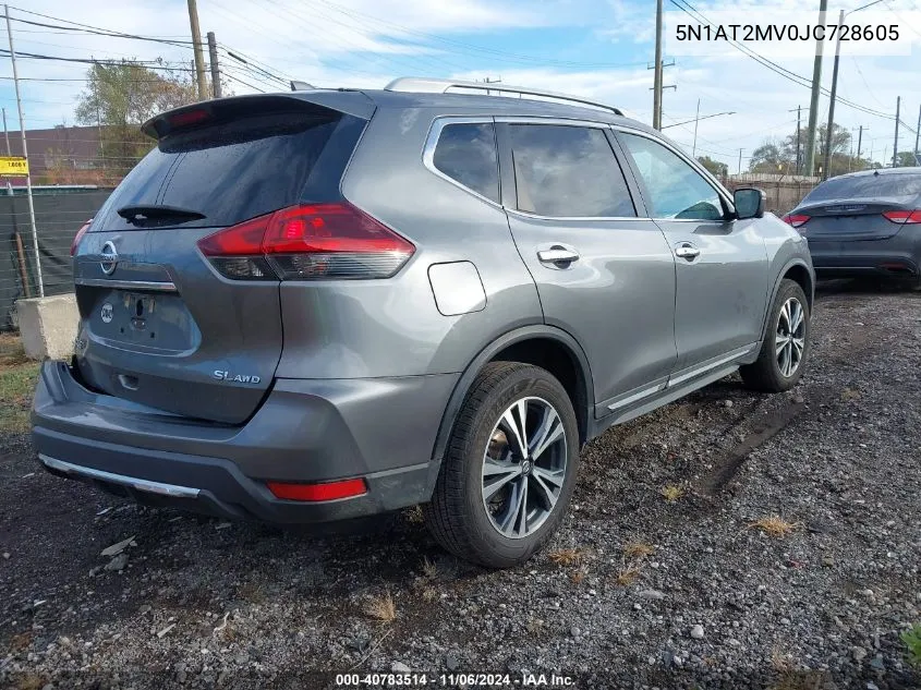 2018 Nissan Rogue Sl VIN: 5N1AT2MV0JC728605 Lot: 40783514