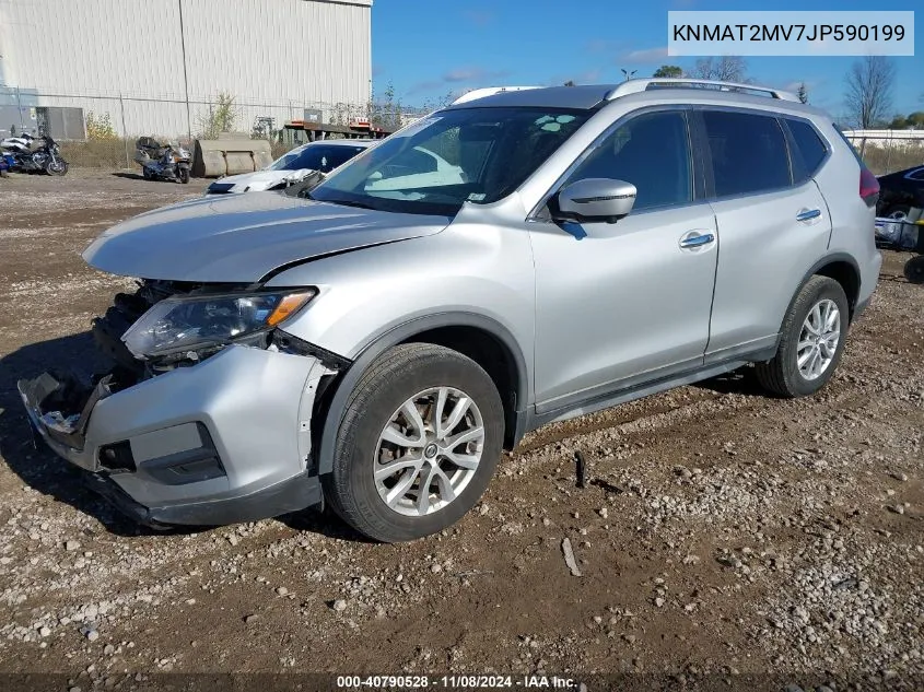 2018 Nissan Rogue Sv VIN: KNMAT2MV7JP590199 Lot: 40790528