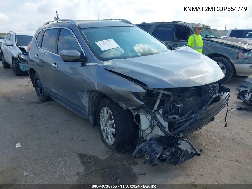 2018 Nissan Rogue Sv VIN: KNMAT2MT3JP554749 Lot: 40796756