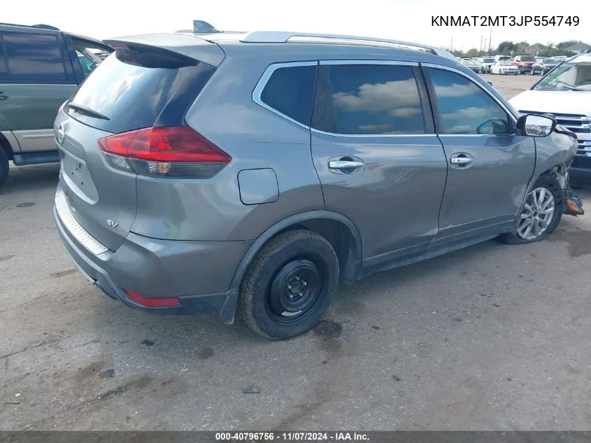 2018 Nissan Rogue Sv VIN: KNMAT2MT3JP554749 Lot: 40796756