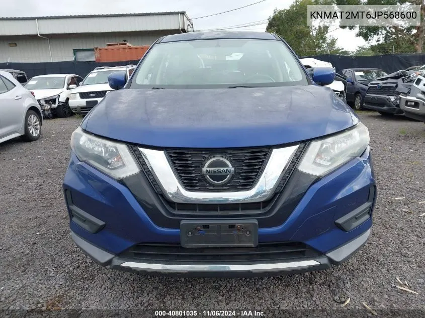 2018 Nissan Rogue S VIN: KNMAT2MT6JP568600 Lot: 40801035