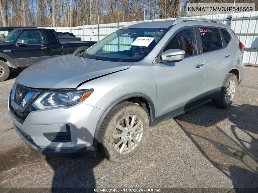 2018 Nissan Rogue Sv VIN: KNMAT2MV3JP546569 Lot: 40801493