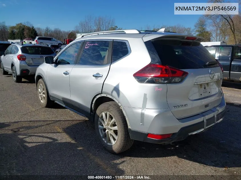 2018 Nissan Rogue Sv VIN: KNMAT2MV3JP546569 Lot: 40801493